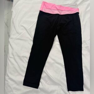 Lululemon cropped legging capris y2k low rise pink